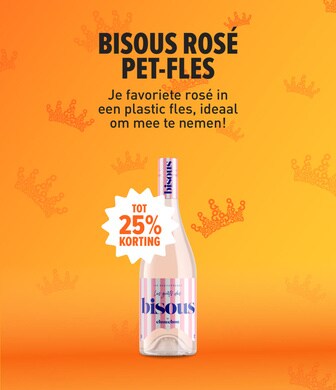 Exclusief bij Gall & Gall: Bisous pet fles. De onweerstaanbare ros&eacute; van Bas Smit en Nicolette van Dam